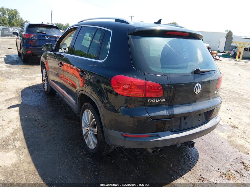 2014 Volkswagen Tiguan VIN WVGBV3AX7EW549282 IAAI salvage auction — SIDE, Clear (Virginia), sold $1,350 on 2026-07-24 (photo 3)