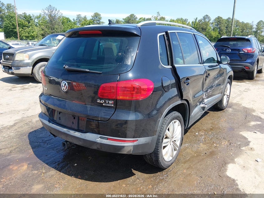 2014 Volkswagen Tiguan VIN WVGBV3AX7EW549282 IAAI salvage auction — SIDE, Clear (Virginia), sold $1,350 on 2026-07-24 (photo 4)