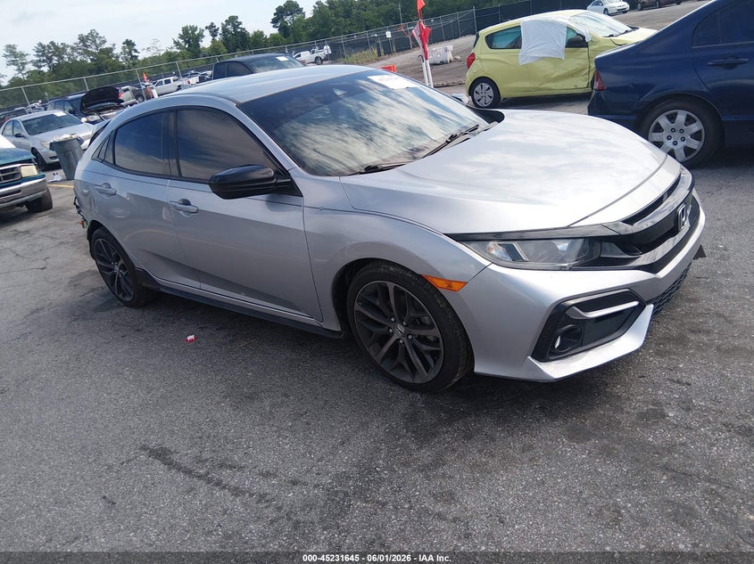 2021 Honda Civic VIN SHHFK7H43MU210988 IAAI salvage auction — REAR END, Salvage Title, sold $2,650 on 2026-07-22 (photo 1)