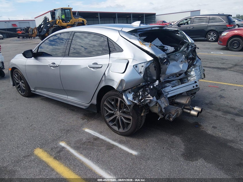 2021 Honda Civic VIN SHHFK7H43MU210988 IAAI salvage auction — REAR END, Salvage Title, sold $2,650 on 2026-07-22 (photo 3)