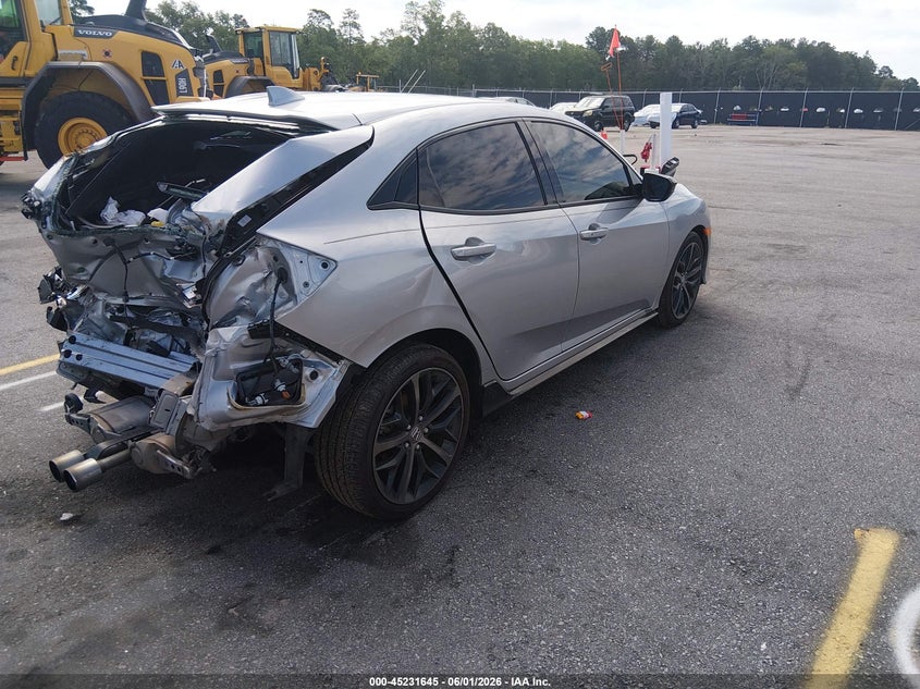 2021 Honda Civic VIN SHHFK7H43MU210988 IAAI salvage auction — REAR END, Salvage Title, sold $2,650 on 2026-07-22 (photo 4)