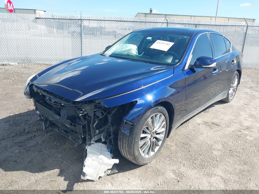 2021 Infiniti Q50 VIN JN1EV7BP5MM702052 IAAI salvage auction — FRONT END, Salvage Title, sold $2,950 on 2026-07-14 (photo 2)