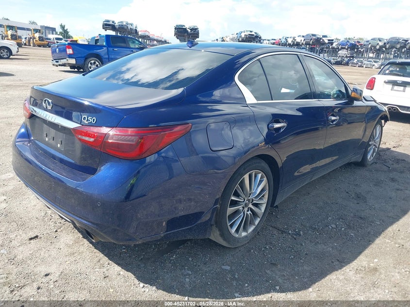 2021 Infiniti Q50 VIN JN1EV7BP5MM702052 IAAI salvage auction — FRONT END, Salvage Title, sold $2,950 on 2026-07-14 (photo 4)