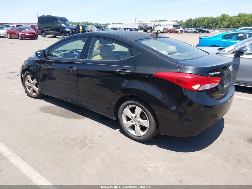 2013 Hyundai Elantra VIN KMHDH4AEXDU787108 IAAI salvage auction — NORMAL WEAR, Clear (North Carolina), sold $400 on 2026-07-15 (photo 3)