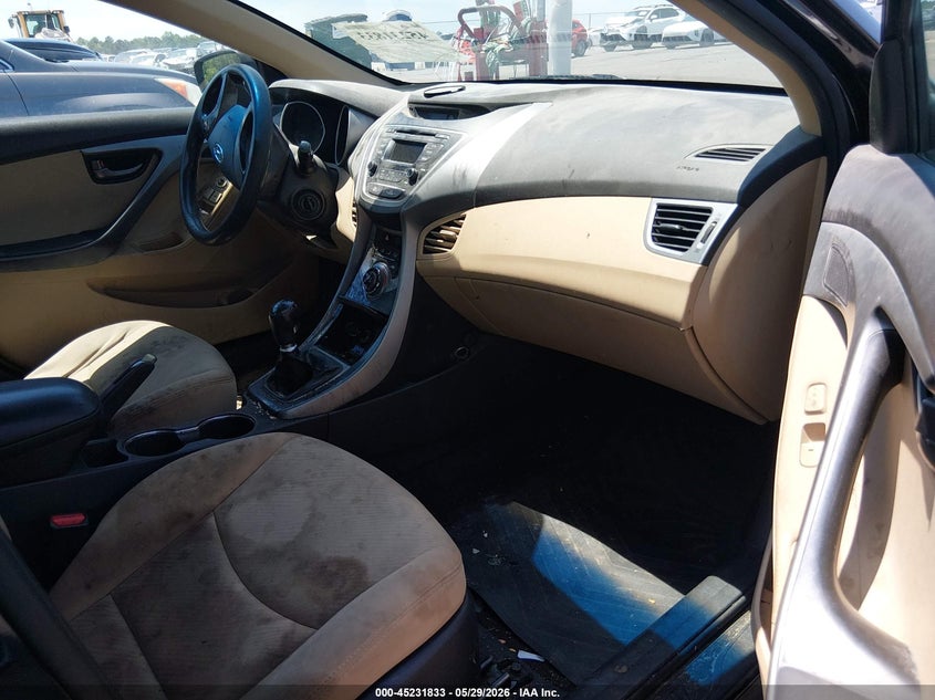 2013 Hyundai Elantra VIN KMHDH4AEXDU787108 IAAI salvage auction — NORMAL WEAR, Clear (North Carolina), sold $400 on 2026-07-15 (photo 5)