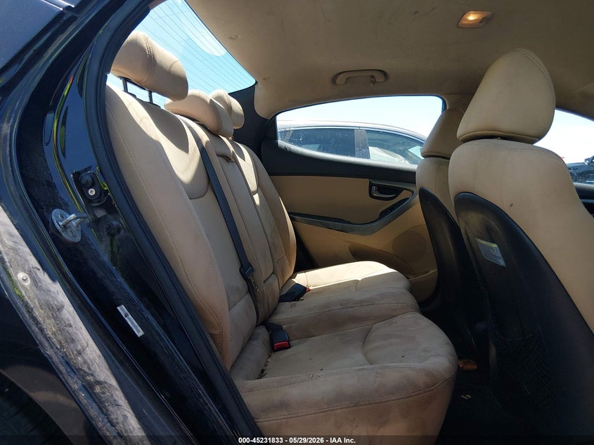 2013 Hyundai Elantra VIN KMHDH4AEXDU787108 IAAI salvage auction — NORMAL WEAR, Clear (North Carolina), sold $400 on 2026-07-15 (photo 8)
