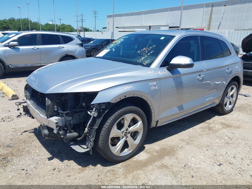 2021 Audi Q5 VIN WA1BAAFY5M2069425 IAAI salvage auction — FRONT END, Salvage Title, sold $9,300 on 2026-07-23 (photo 2)