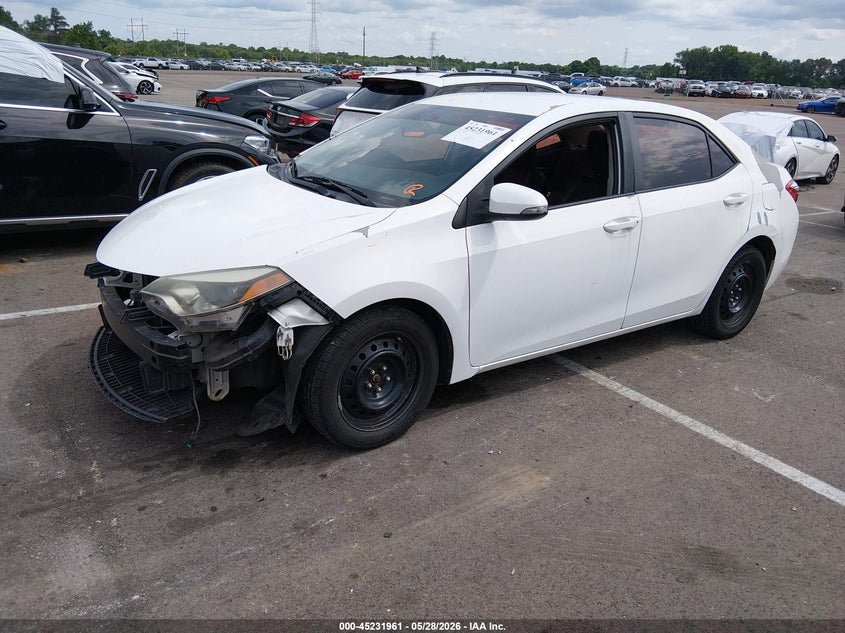 2016 Toyota Corolla VIN 5YFBURHE4GP491917 IAAI salvage auction — FRONT & REAR, Salvage Title, sold $2,100 on 2026-07-21 (photo 2)