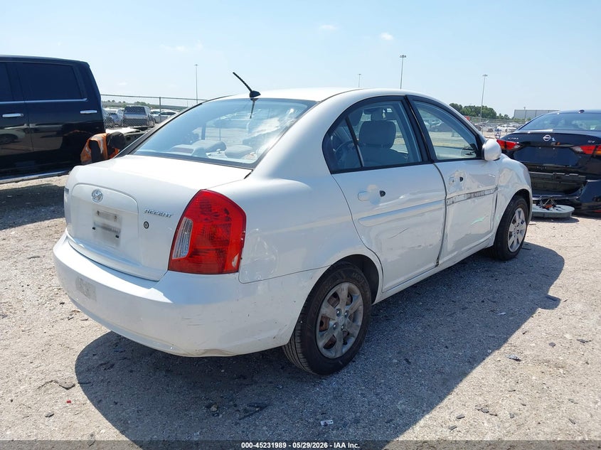 2009 Hyundai Accent VIN KMHCN46CX9U387357 IAAI salvage auction — SIDE, Original (Texas), sold $725 on 2026-07-29 (photo 4)