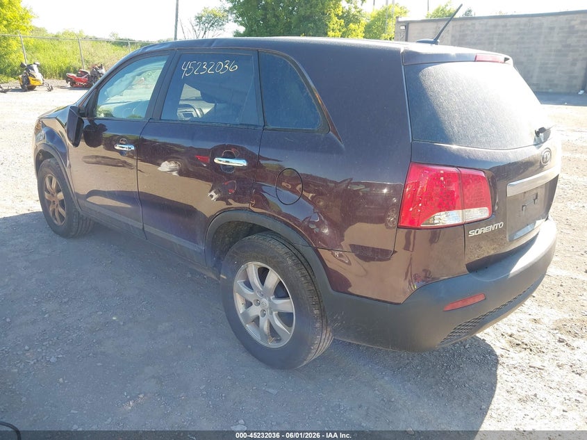 2011 Kia Sorento VIN 5XYKT3A19BG005090 IAAI salvage auction — ROLLOVER, Mv-907A (New York), sold $925 on 2026-07-09 (photo 3)