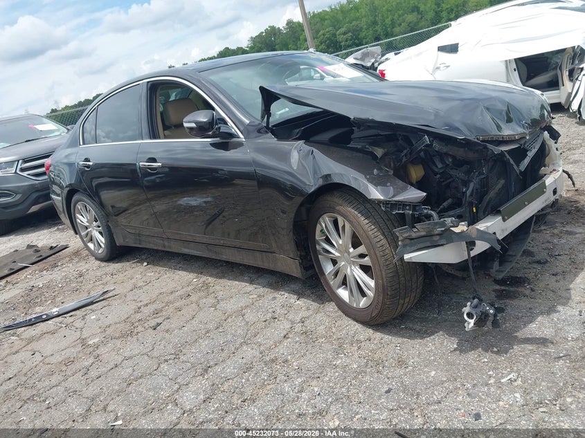 2014 Hyundai Genesis VIN KMHGC4DD0EU264308 IAAI salvage auction — FRONT END, Salvage Title, sold $500 on 2026-07-08 (photo 1)