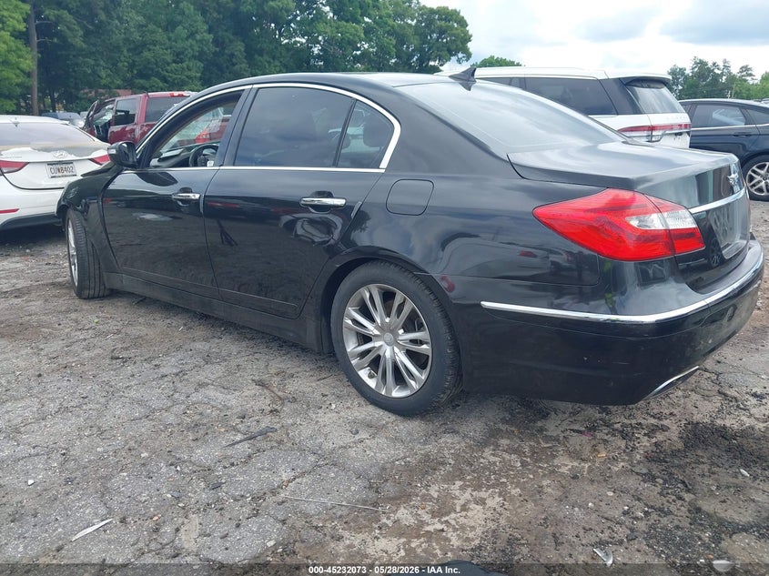 2014 Hyundai Genesis VIN KMHGC4DD0EU264308 IAAI salvage auction — FRONT END, Salvage Title, sold $500 on 2026-07-08 (photo 3)