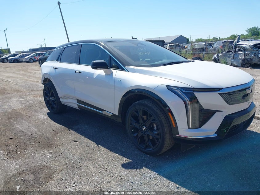 2025 Cadillac Optiq VIN 3GYK3DMR9SS150842 IAAI salvage auction — REAR END, Salvage Title, sold $14,300 on 2026-07-30 (photo 1)