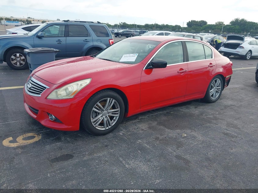 2011 Infiniti G VIN JN1CV6AP7BM502628 IAAI salvage auction — RIGHT REAR, Rebuildable (Florida), sold $1,150 on 2026-07-09 (photo 2)
