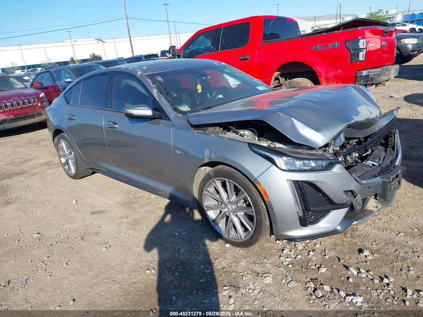 2023 Cadillac Ct5 VIN 1G6DU5RK0P0127934 IAAI salvage auction — FRONT END, Mv-907A (New York), sold $8,100 on 2026-07-10 (photo 1)