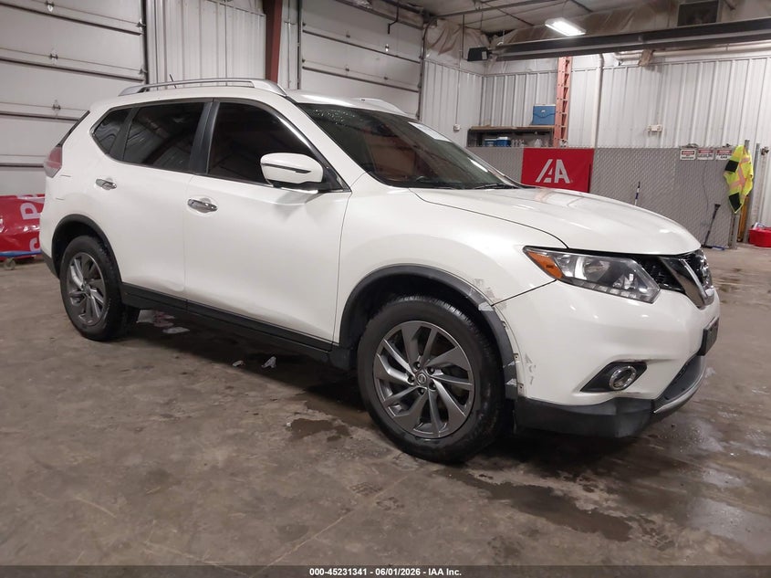 2016 Nissan Rogue VIN KNMAT2MV8GP727918 IAAI salvage auction — FRONT END, Salvage (Iowa), sold $1,400 on 2026-07-07 (photo 1)