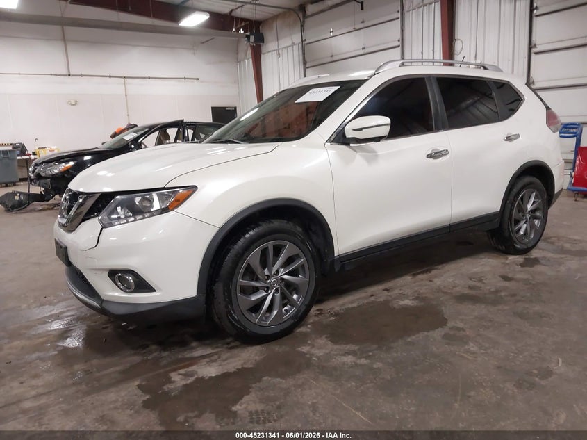 2016 Nissan Rogue VIN KNMAT2MV8GP727918 IAAI salvage auction — FRONT END, Salvage (Iowa), sold $1,400 on 2026-07-07 (photo 2)