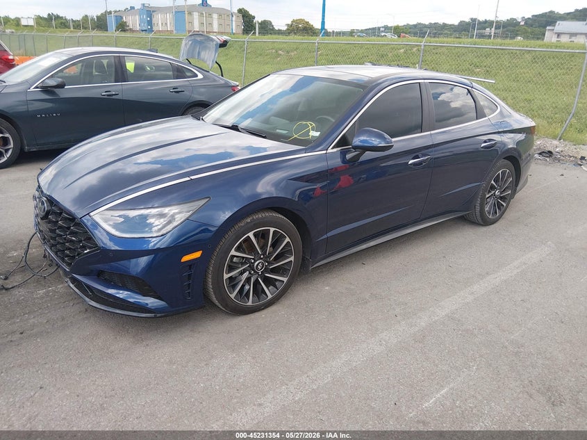 2021 Hyundai Sonata VIN 5NPEH4J21MH101756 IAAI salvage auction — RIGHT FRONT, Salvage (Illinois), sold $6,200 on 2026-07-14 (photo 2)