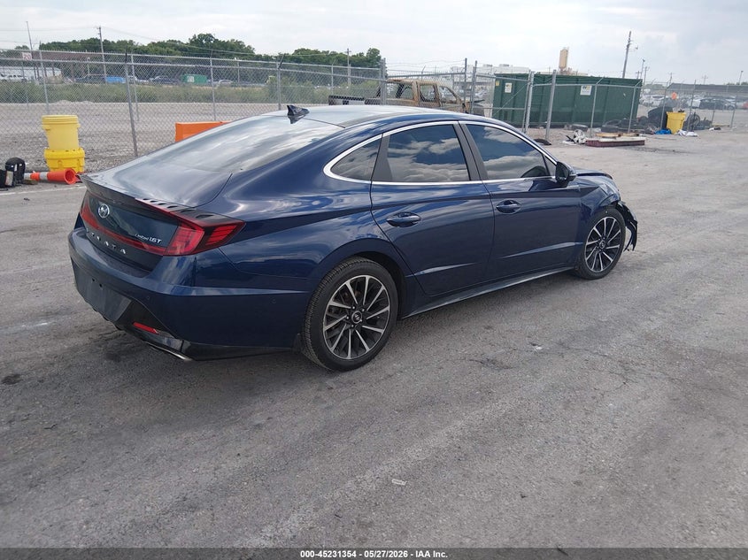 2021 Hyundai Sonata VIN 5NPEH4J21MH101756 IAAI salvage auction — RIGHT FRONT, Salvage (Illinois), sold $6,200 on 2026-07-14 (photo 4)