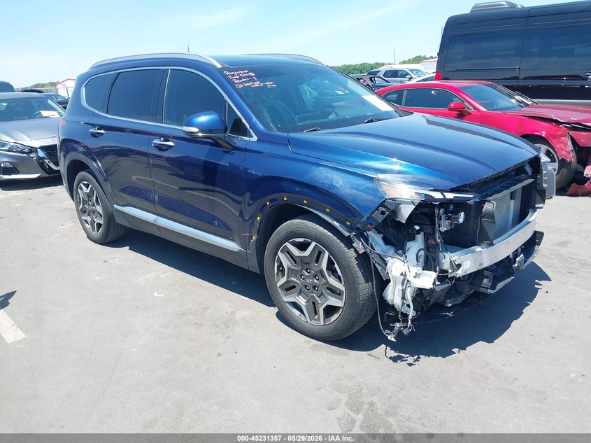 2021 Hyundai Santa fe VIN 5NMS44AL1MH332063 IAAI salvage auction — FRONT END, Salvage (North Carolina), sold $25 on 2026-07-30 (photo 1)