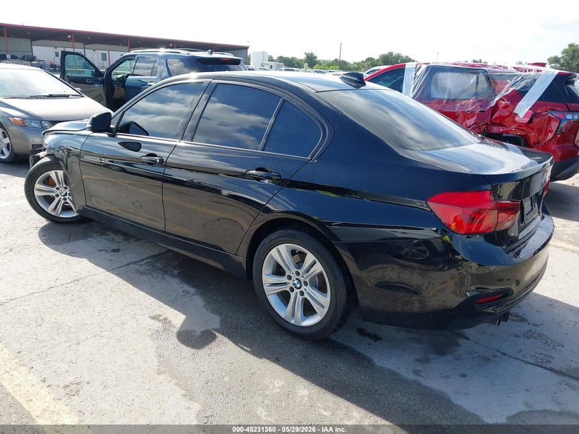 2016 BMW 3er VIN WBA8E9G55GNU29459 IAAI salvage auction — LEFT FRONT, Salvage Title, sold $3,000 on 2026-07-30 (photo 3)