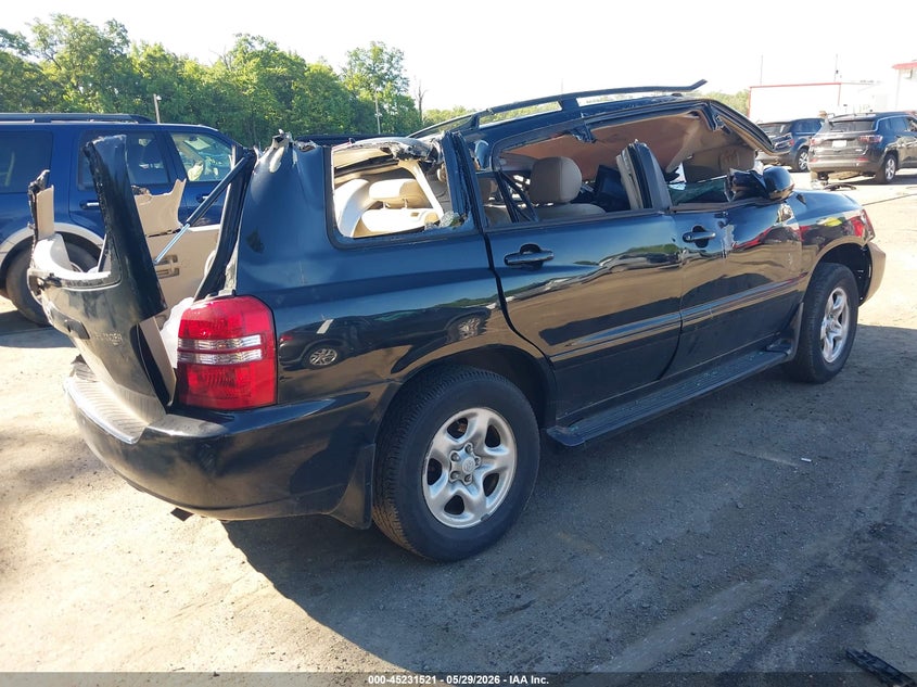 2003 Toyota Highlander VIN JTEHD21A130023460 IAAI salvage auction — ROLLOVER, Non-Repairable (Maryland), sold $525 on 2026-07-10 (photo 4)