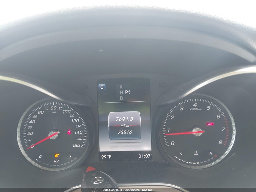 2019 Mercedes-benz Glc VIN WDC0G4KB1KV167663 IAAI salvage auction — HAIL, Salvage Title, sold $10,500 on 2026-07-14 (photo 7)