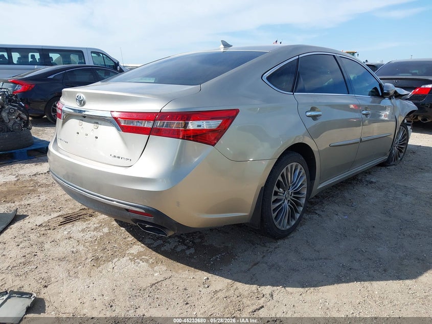 2016 Toyota Avalon VIN 4T1BK1EB1GU229580 IAAI salvage auction — FRONT END, Salvage Title, sold $1,350 on 2026-07-27 (photo 4)