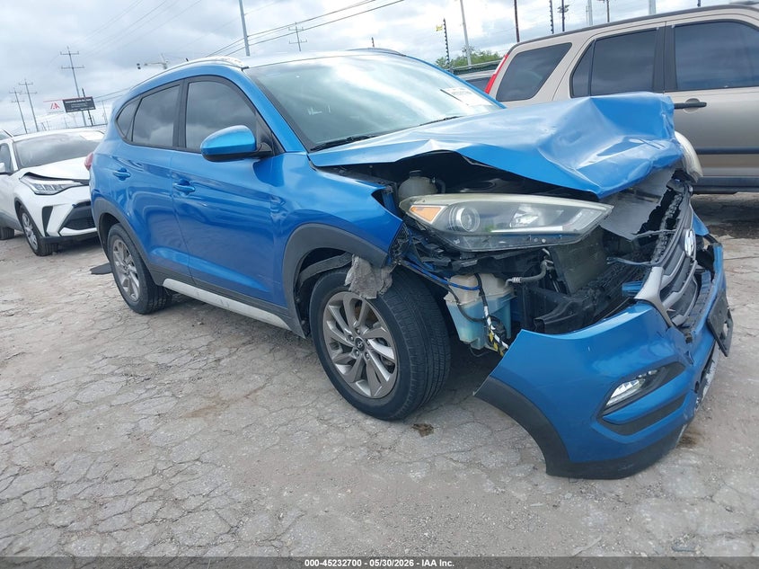 2017 Hyundai Tucson VIN KM8J33A42HU424777 IAAI salvage auction — FRONT END, Salvage (Texas), sold $1,300 on 2026-07-29 (photo 1)