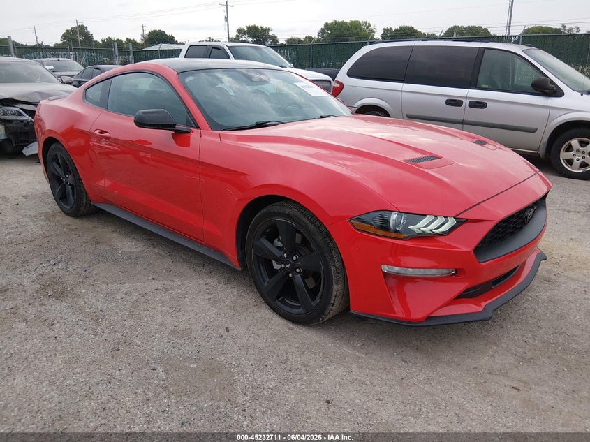 2021 Ford Mustang VIN 1FA6P8TH2M5151104 IAAI salvage auction — HAIL, Salvage Title, sold $12,200 on 2026-07-24 (photo 1)