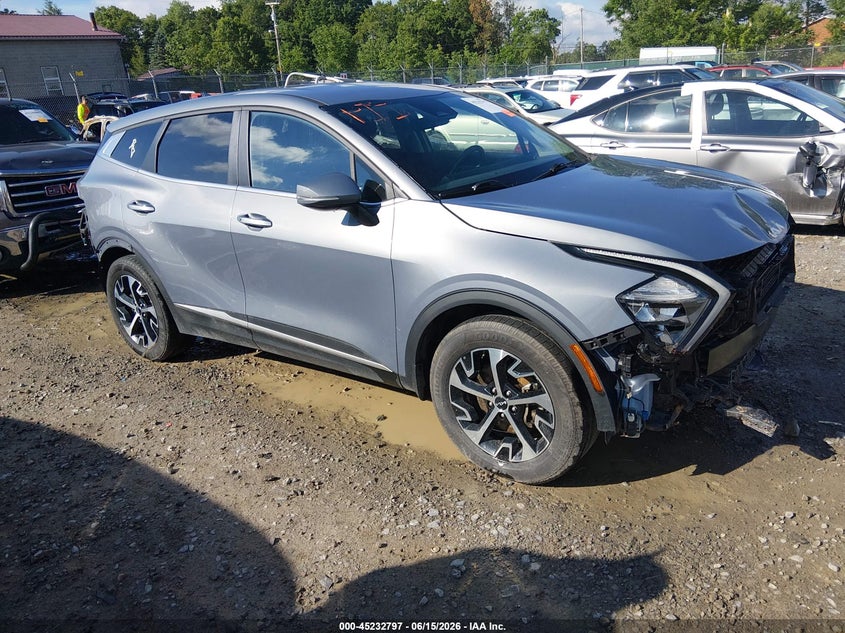 2023 Kia Sportage VIN 5XYK33AF9PG095084 IAAI salvage auction — FRONT END, Salvage (West Virginia), sold $4,750 on 2026-07-22 (photo 1)