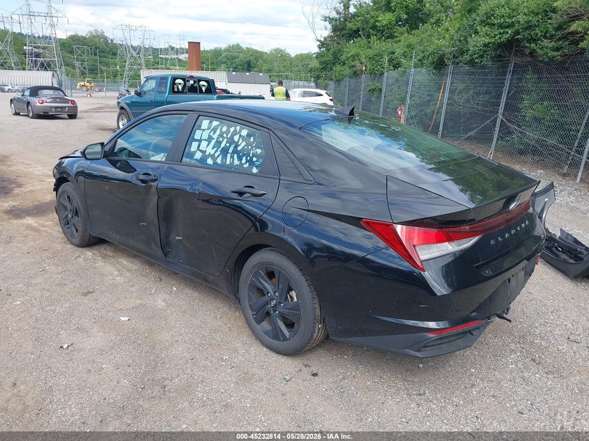 2022 Hyundai Elantra VIN KMHLM4AG1NU365271 IAAI salvage auction — UNKNOWN, Salvage Title, sold $2,650 on 2026-07-10 (photo 3)
