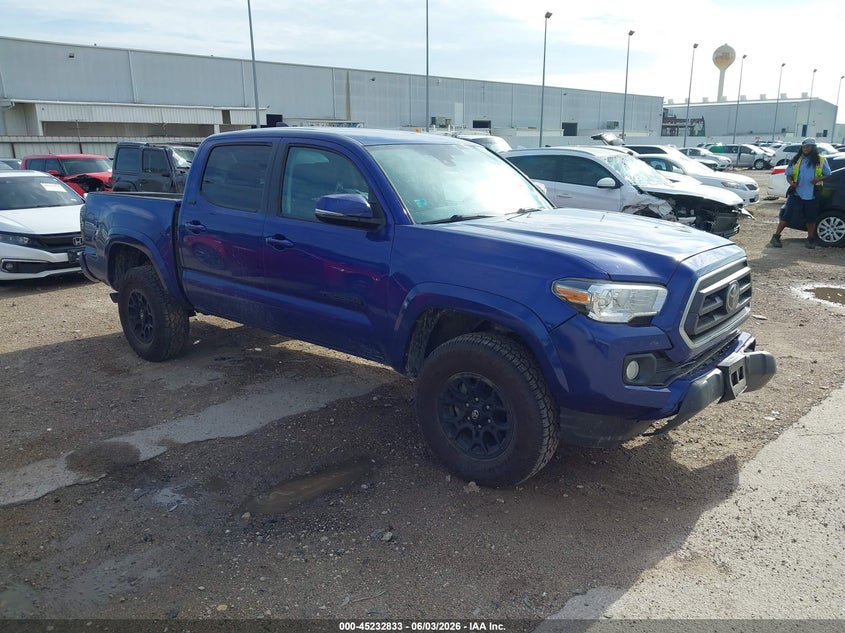 2022 Toyota Tacoma VIN 3TMCZ5AN2NM507934 IAAI salvage auction — FRONT & REAR, Original (Texas), sold $10,500 on 2026-07-30 (photo 1)