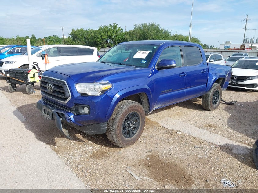 2022 Toyota Tacoma VIN 3TMCZ5AN2NM507934 IAAI salvage auction — FRONT & REAR, Original (Texas), sold $10,500 on 2026-07-30 (photo 2)