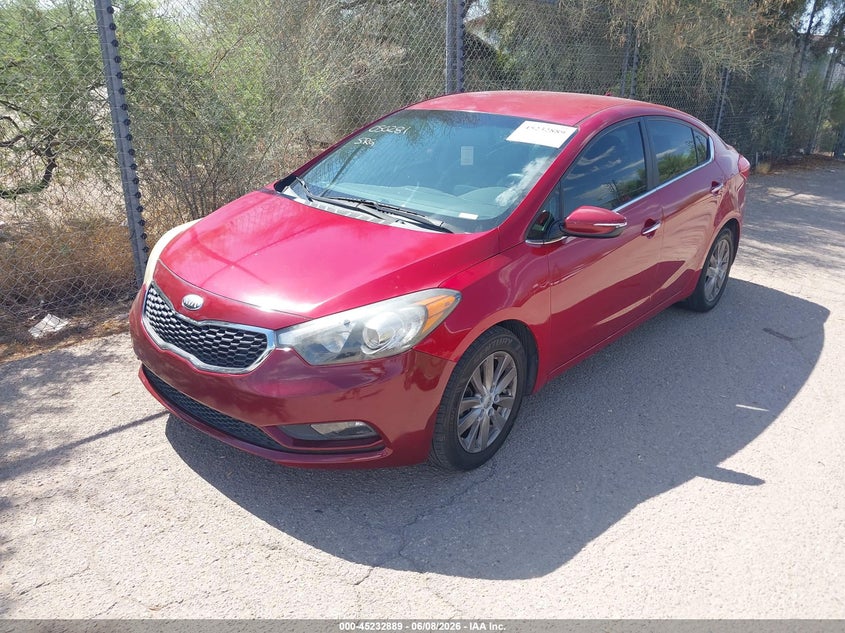 2014 Kia Forte VIN KNAFX4A86E5050281 IAAI salvage auction — REAR END, Salvage Title, sold $975 on 2026-07-16 (photo 2)