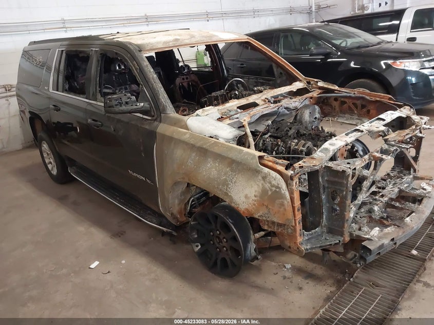 2019 Gmc VIN 1GKS2GKC4KR389943 IAAI salvage auction — EXTERIOR BURN, Salvage Title, sold $150 on 2026-07-22 (photo 1)
