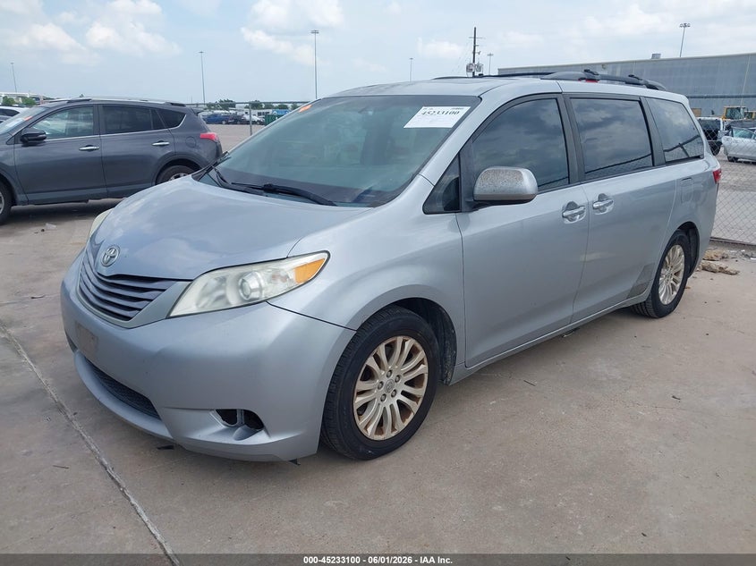 2015 Toyota Sienna VIN 5TDYK3DC4FS585447 IAAI salvage auction — HAIL, Original (Texas), sold $3,150 on 2026-07-09 (photo 2)