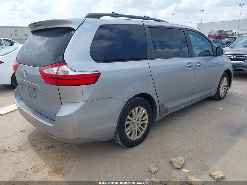 2015 Toyota Sienna VIN 5TDYK3DC4FS585447 IAAI salvage auction — HAIL, Original (Texas), sold $3,150 on 2026-07-09 (photo 4)