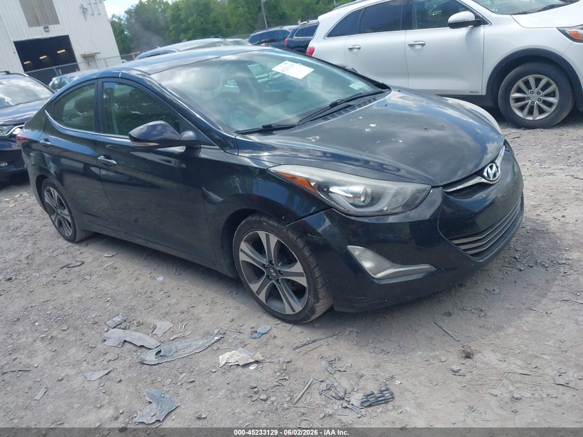 2015 Hyundai Elantra VIN KMHDH4AH8FU283895 IAAI salvage auction — LEFT SIDE, Salvage Title, sold $525 on 2026-07-15 (photo 1)