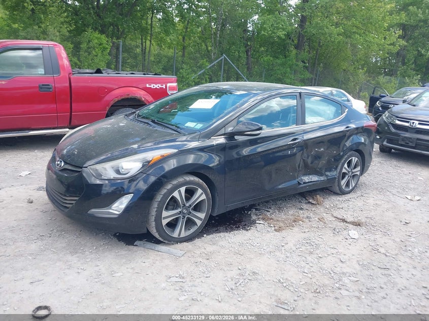2015 Hyundai Elantra VIN KMHDH4AH8FU283895 IAAI salvage auction — LEFT SIDE, Salvage Title, sold $525 on 2026-07-15 (photo 2)