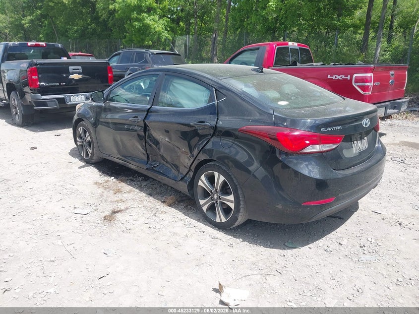 2015 Hyundai Elantra VIN KMHDH4AH8FU283895 IAAI salvage auction — LEFT SIDE, Salvage Title, sold $525 on 2026-07-15 (photo 3)
