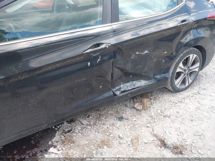 2015 Hyundai Elantra VIN KMHDH4AH8FU283895 IAAI salvage auction — LEFT SIDE, Salvage Title, sold $525 on 2026-07-15 (photo 6)