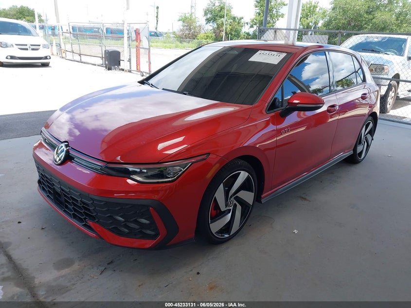 2026 Volkswagen Golf gti VIN WVWLE7CDXTW163813 IAAI salvage auction — SIDE, Rebuildable (Florida), sold $12,250 on 2026-07-29 (photo 2)