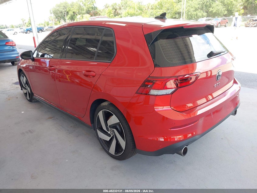 2026 Volkswagen Golf gti VIN WVWLE7CDXTW163813 IAAI salvage auction — SIDE, Rebuildable (Florida), sold $12,250 on 2026-07-29 (photo 3)
