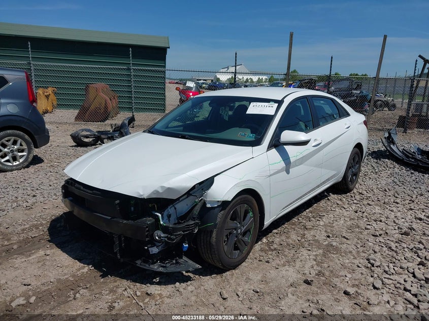 2022 Hyundai Elantra VIN 5NPLM4AG6NH074635 IAAI salvage auction — FRONT END, Salvage Title, sold $3,850 on 2026-07-21 (photo 2)