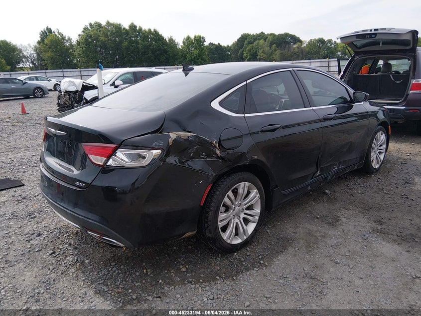 2016 Chrysler 200 VIN 1C3CCCAG9GN119006 IAAI salvage auction — LEFT & RIGHT, Salvage Title, sold $475 on 2026-07-29 (photo 4)