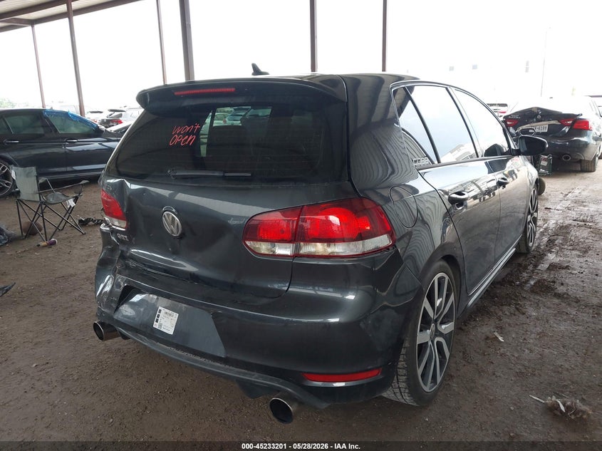 2014 Volkswagen Gti VIN WVWGD7AJ7EW010399 IAAI salvage auction — FRONT & REAR, Salvage Title, sold $2,775 on 2026-08-04 (photo 4)