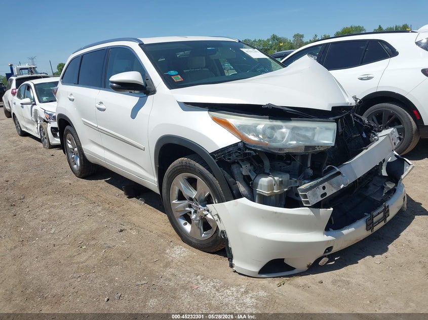 2016 Toyota Highlander VIN 5TDDKRFHXGS231024 IAAI salvage auction — FRONT END, Salvage Title, sold $6,350 on 2026-07-08 (photo 1)