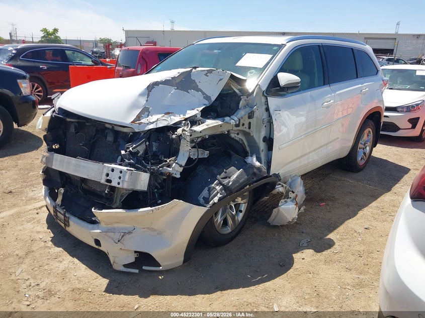 2016 Toyota Highlander VIN 5TDDKRFHXGS231024 IAAI salvage auction — FRONT END, Salvage Title, sold $6,350 on 2026-07-08 (photo 2)