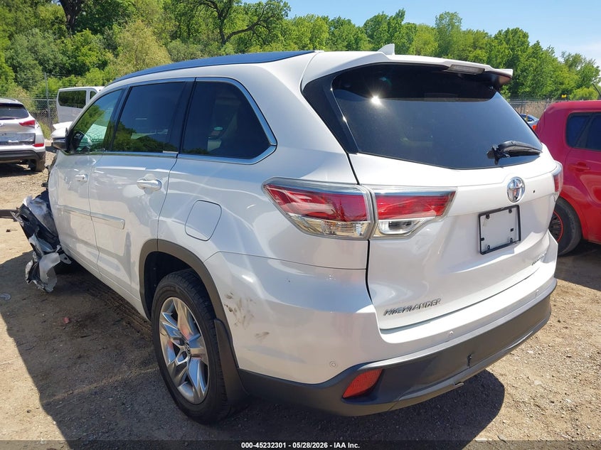 2016 Toyota Highlander VIN 5TDDKRFHXGS231024 IAAI salvage auction — FRONT END, Salvage Title, sold $6,350 on 2026-07-08 (photo 3)